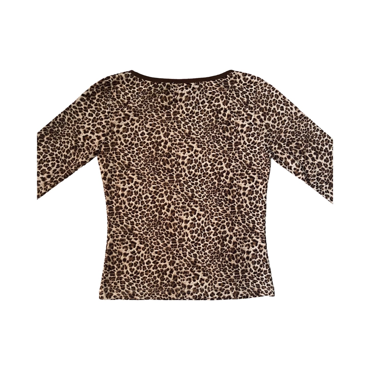 leopard print 3/4 sleeve