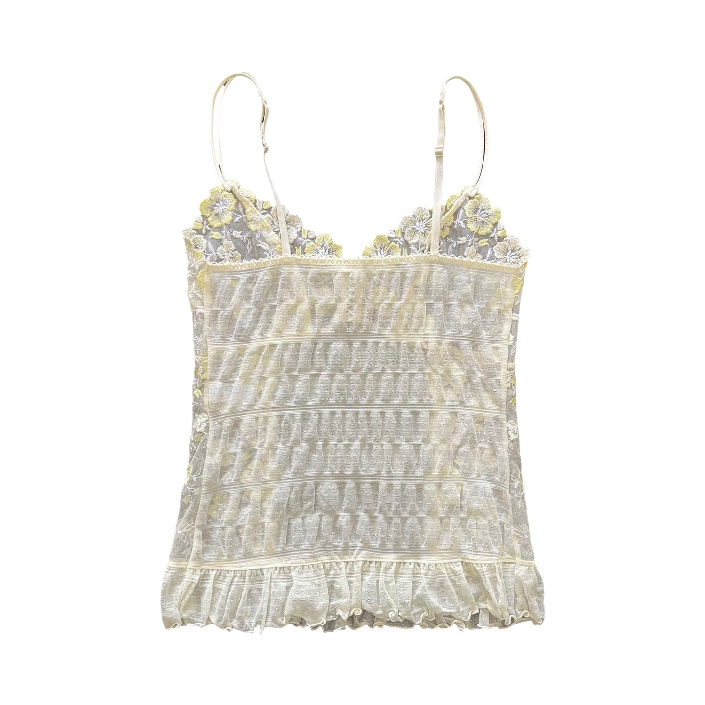 vintage floral lace mesh cami