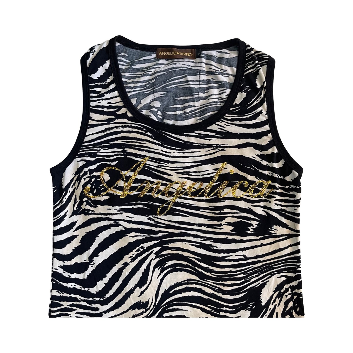 y2k zebra "angelica" tank