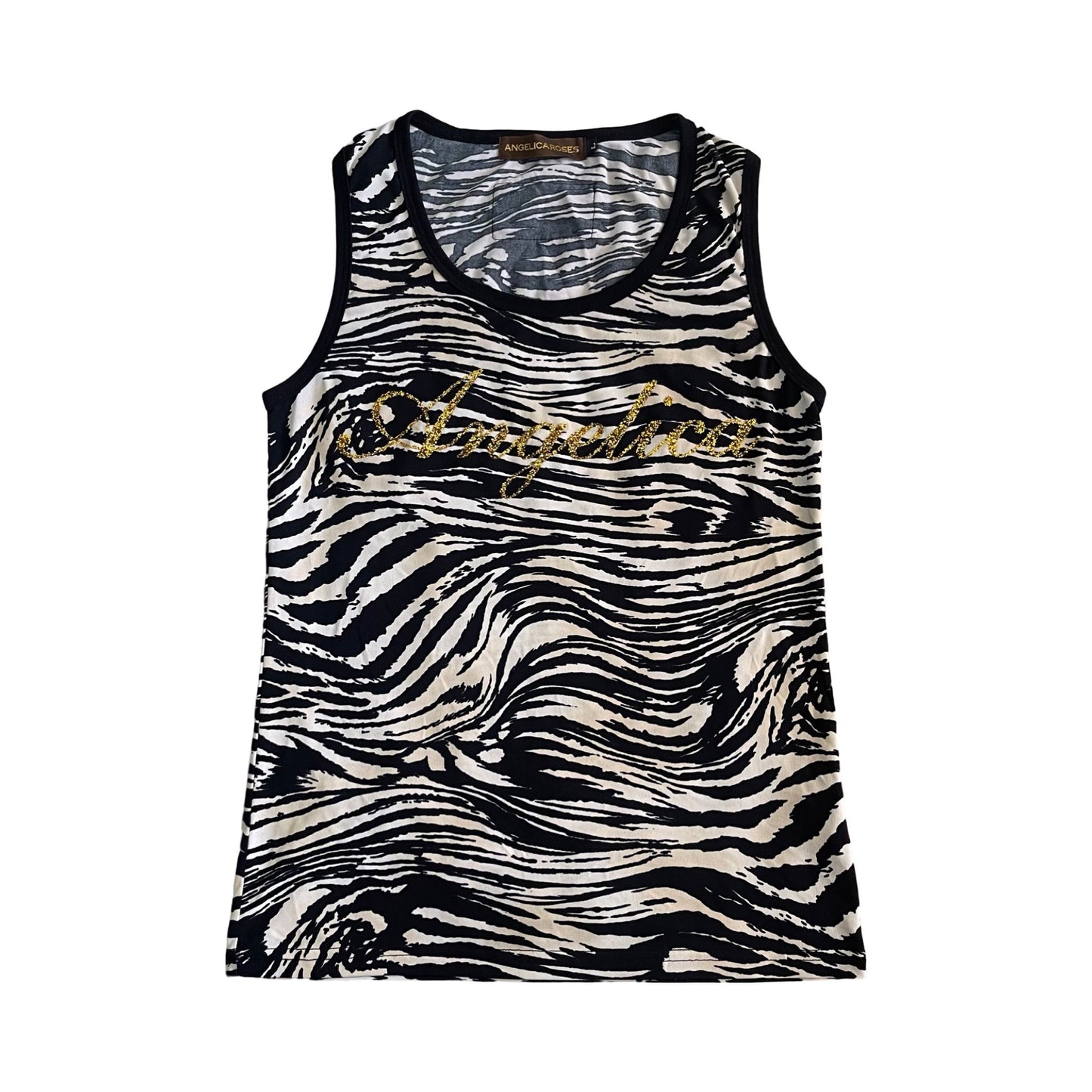 y2k zebra "angelica" tank