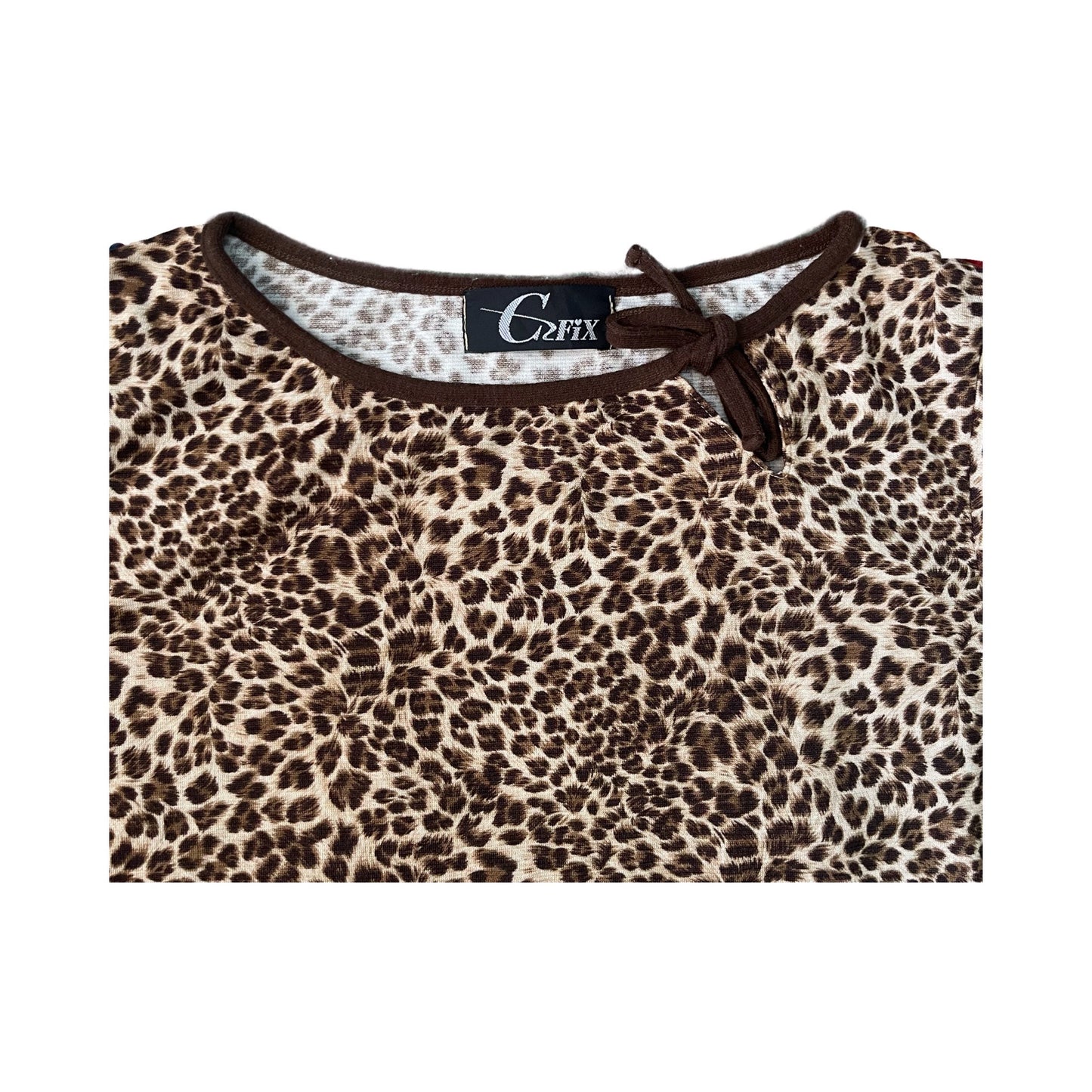 leopard print 3/4 sleeve