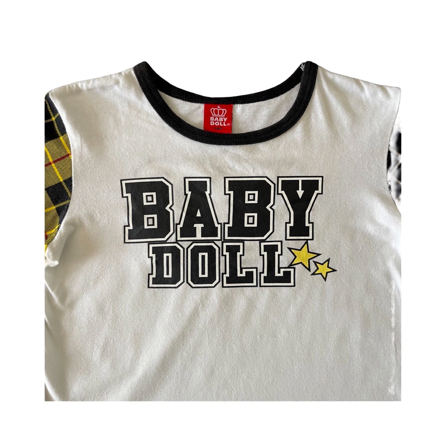 babydoll varsity check longsleeve