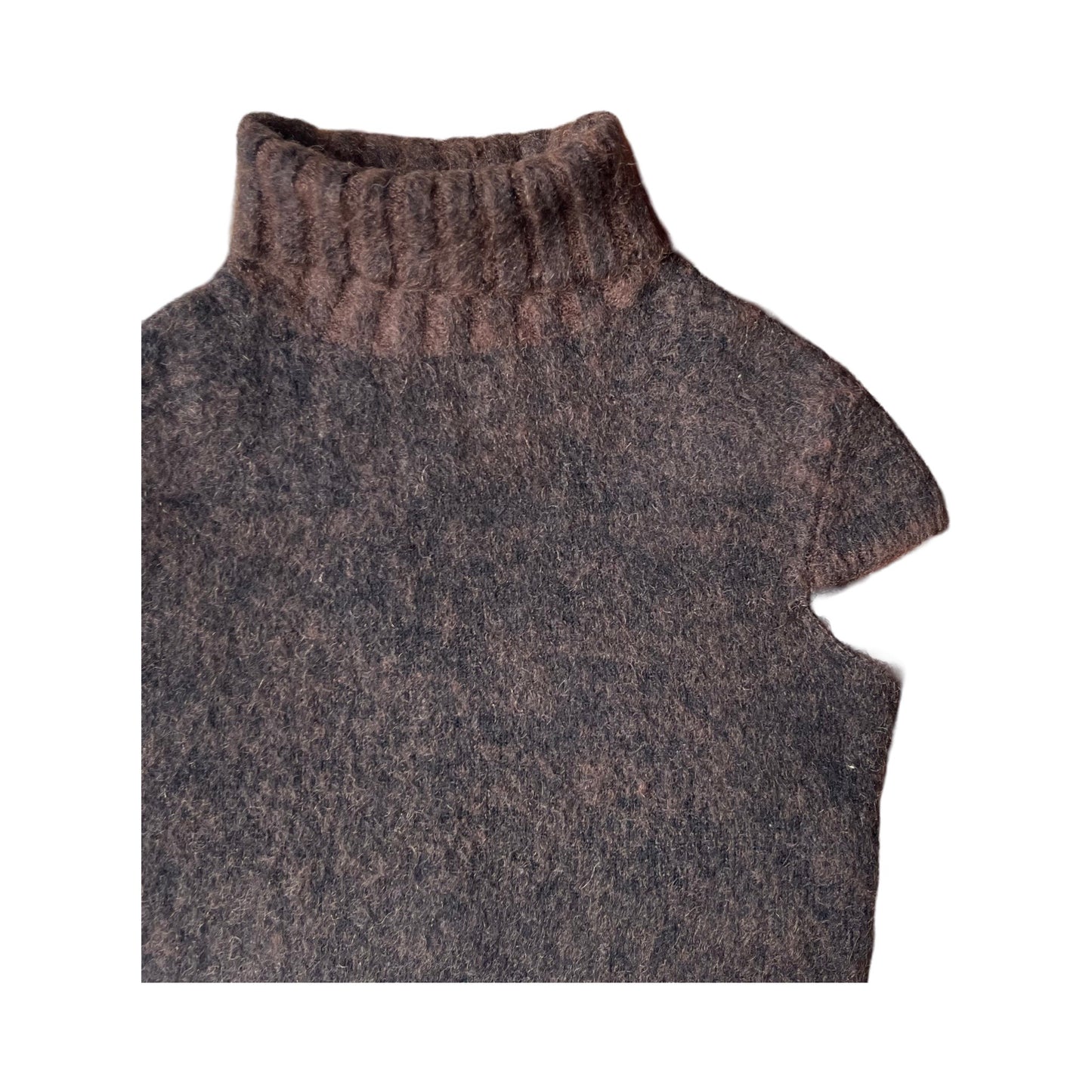 mohair short sleeve turtle neck