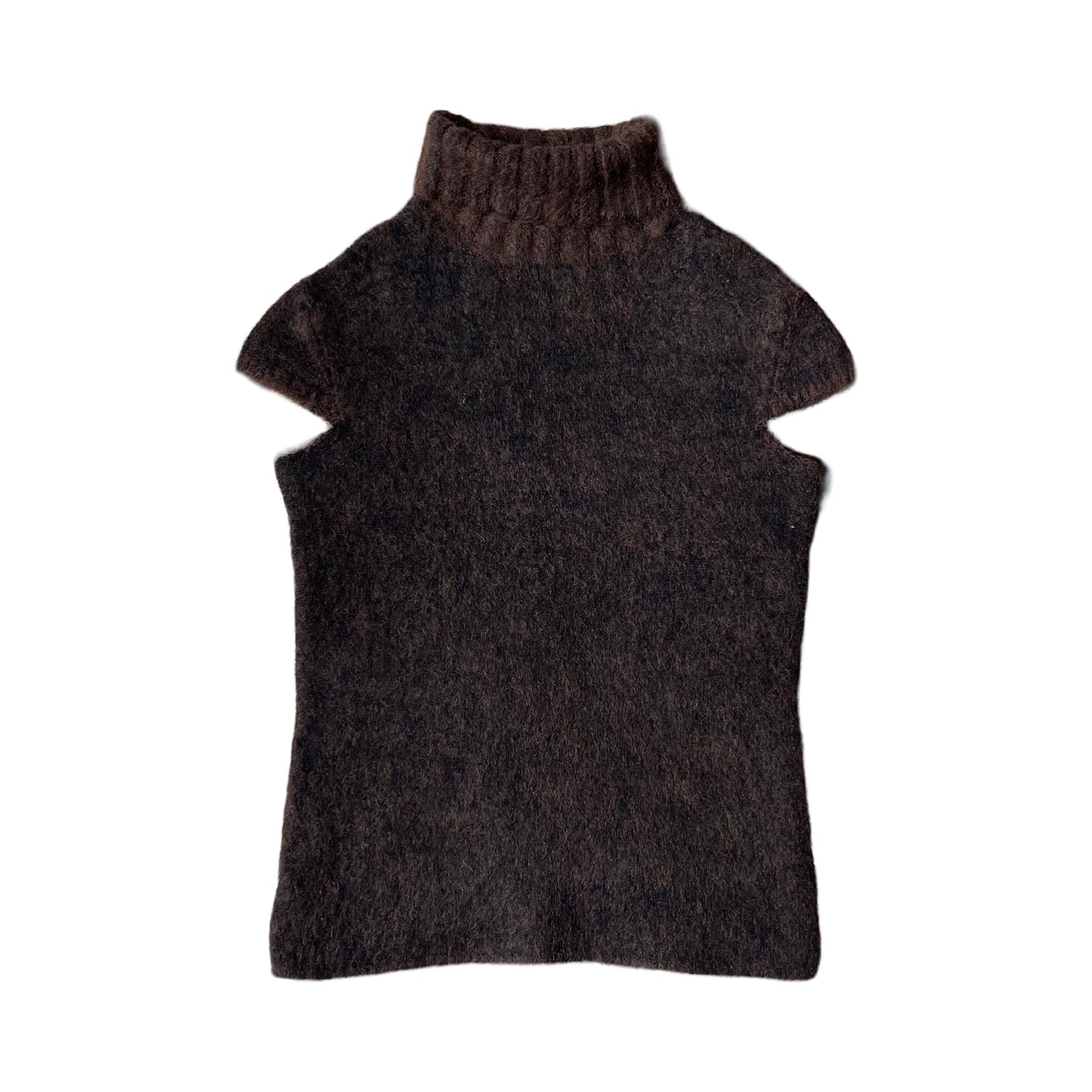 mohair short sleeve turtle neck