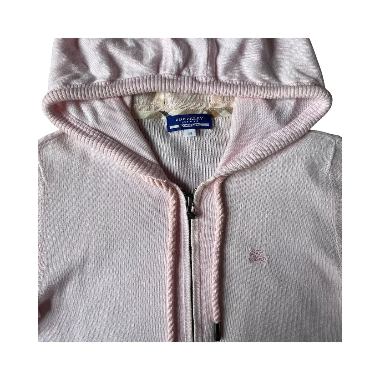 burberry pink knit hoodie