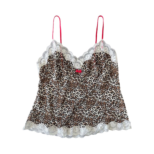 leopard lace cami