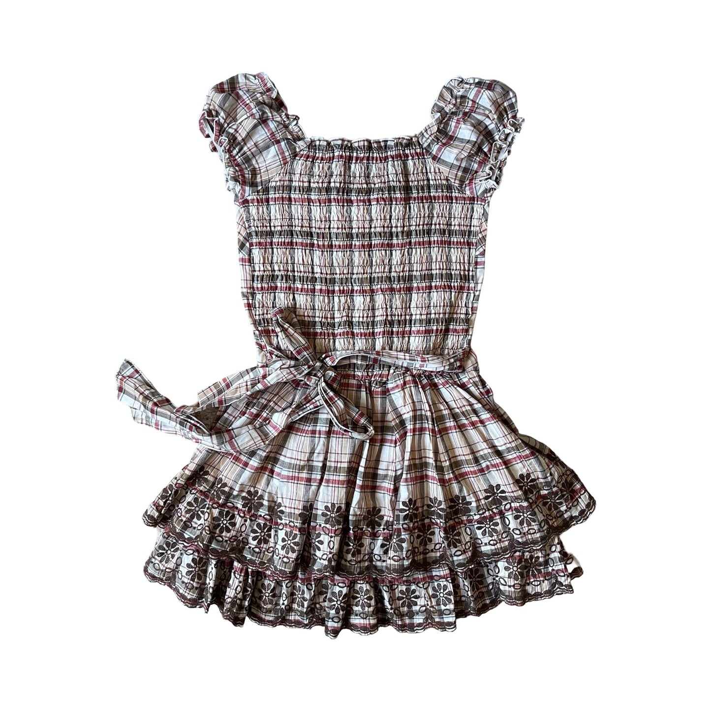 western milkmaid plaid dress