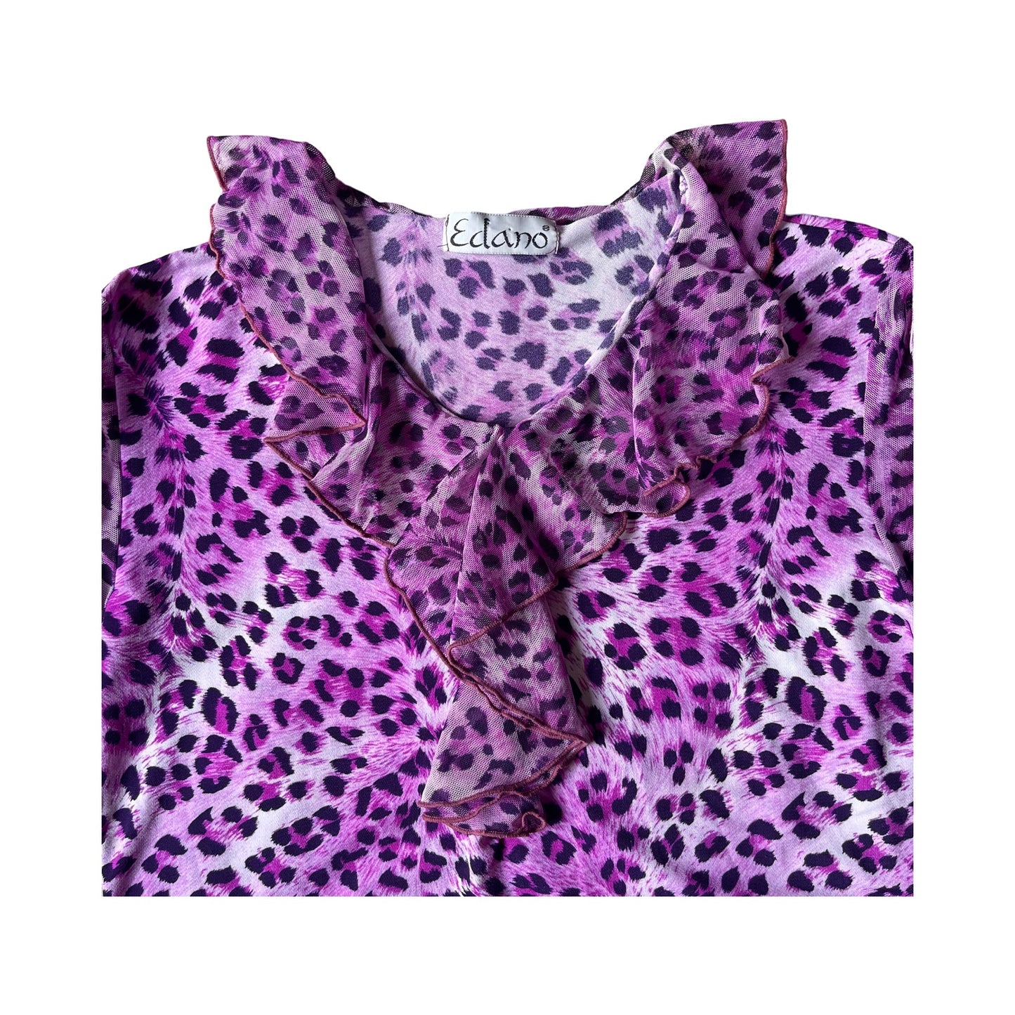 y2k leopard blouse