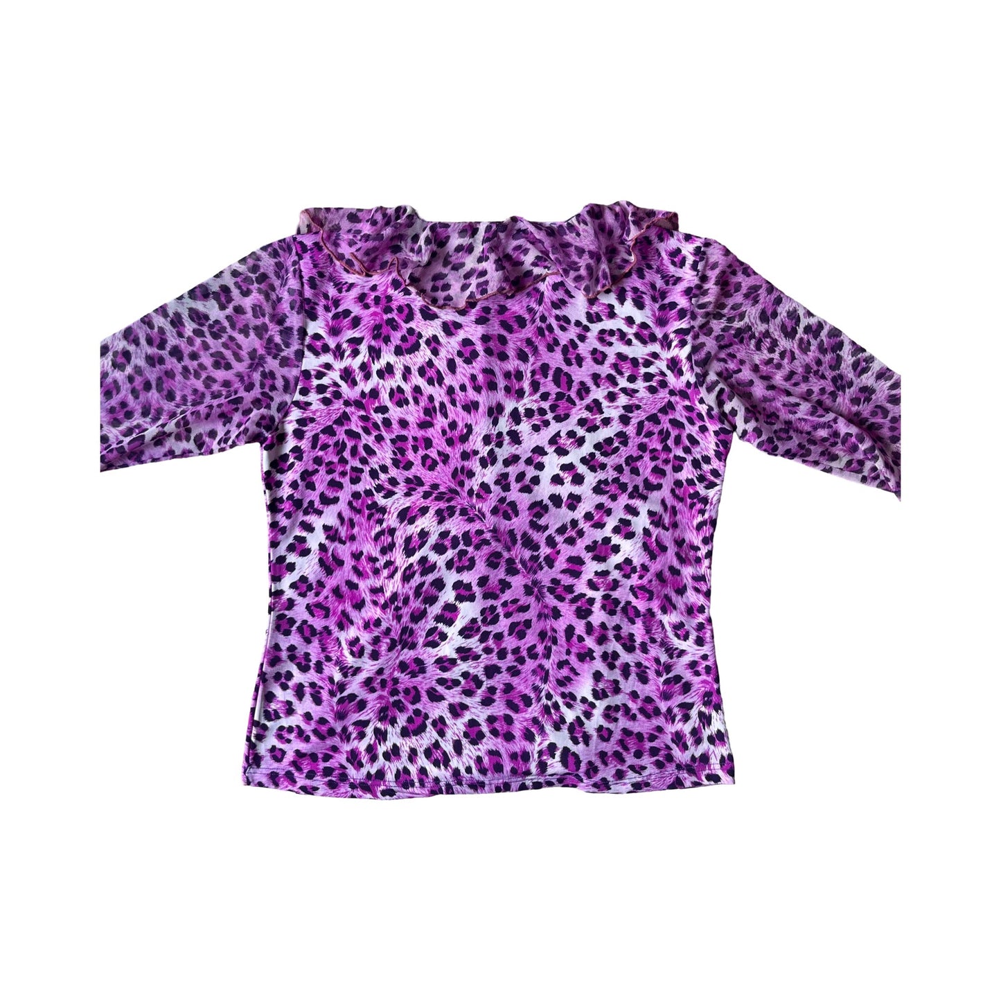 y2k leopard blouse