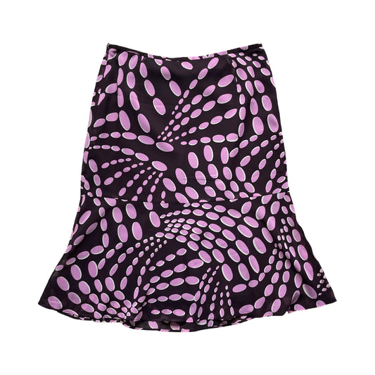 abstract polka dot midi skirt