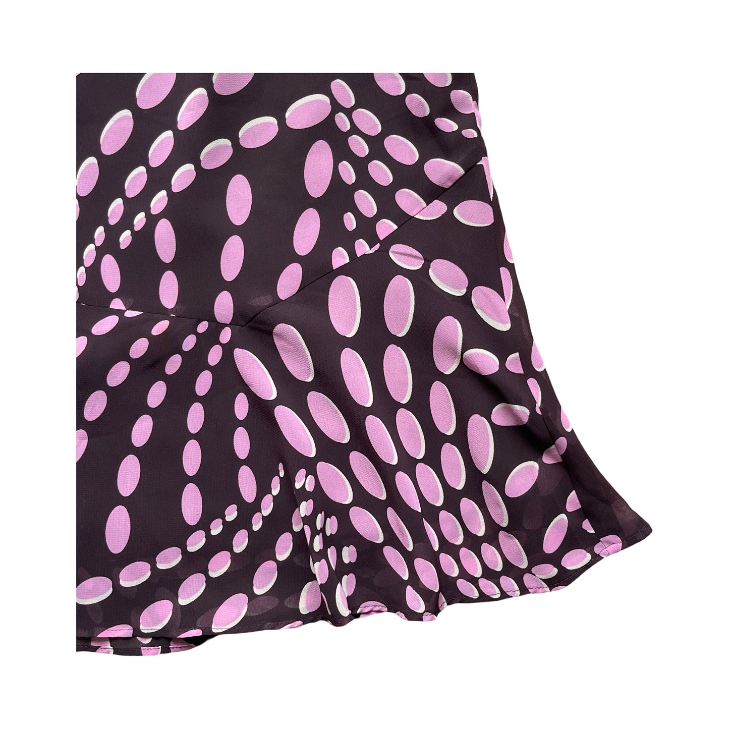 abstract polka dot midi skirt