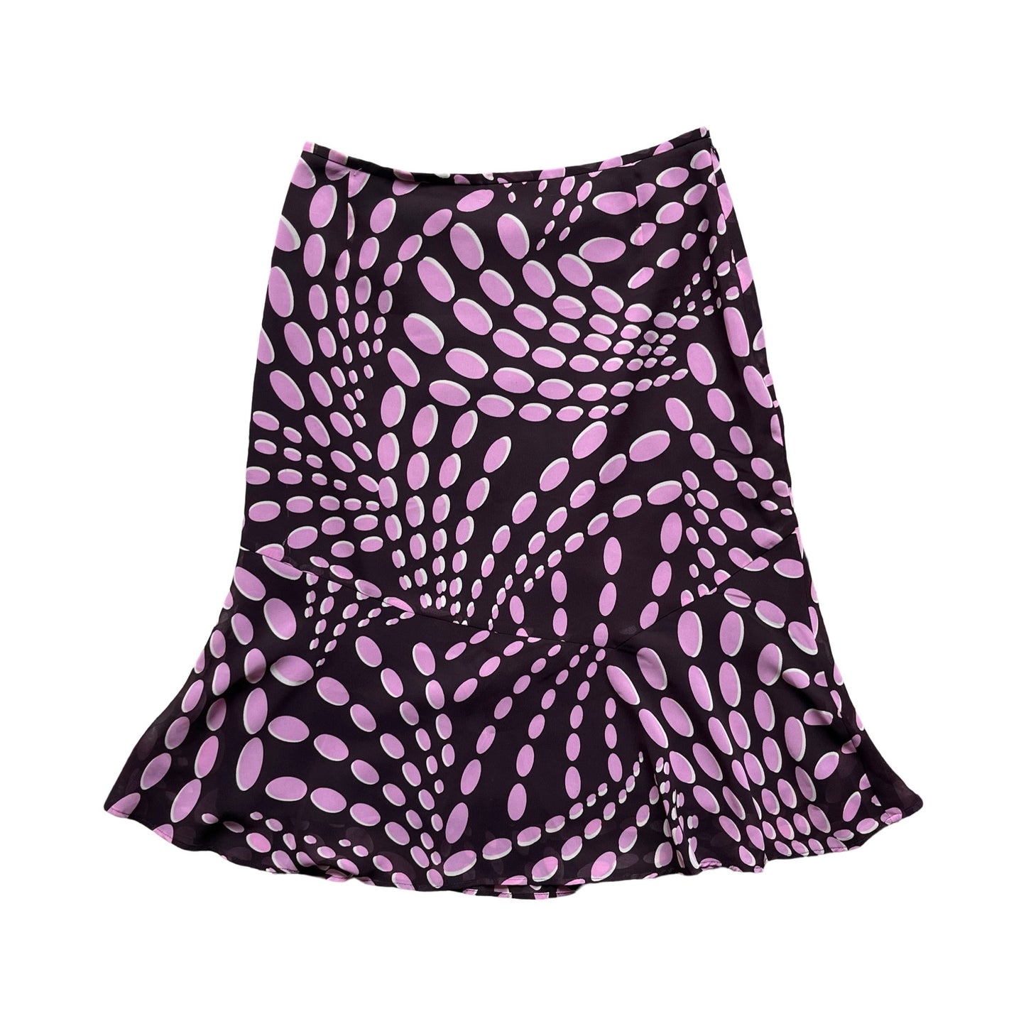 abstract polka dot midi skirt