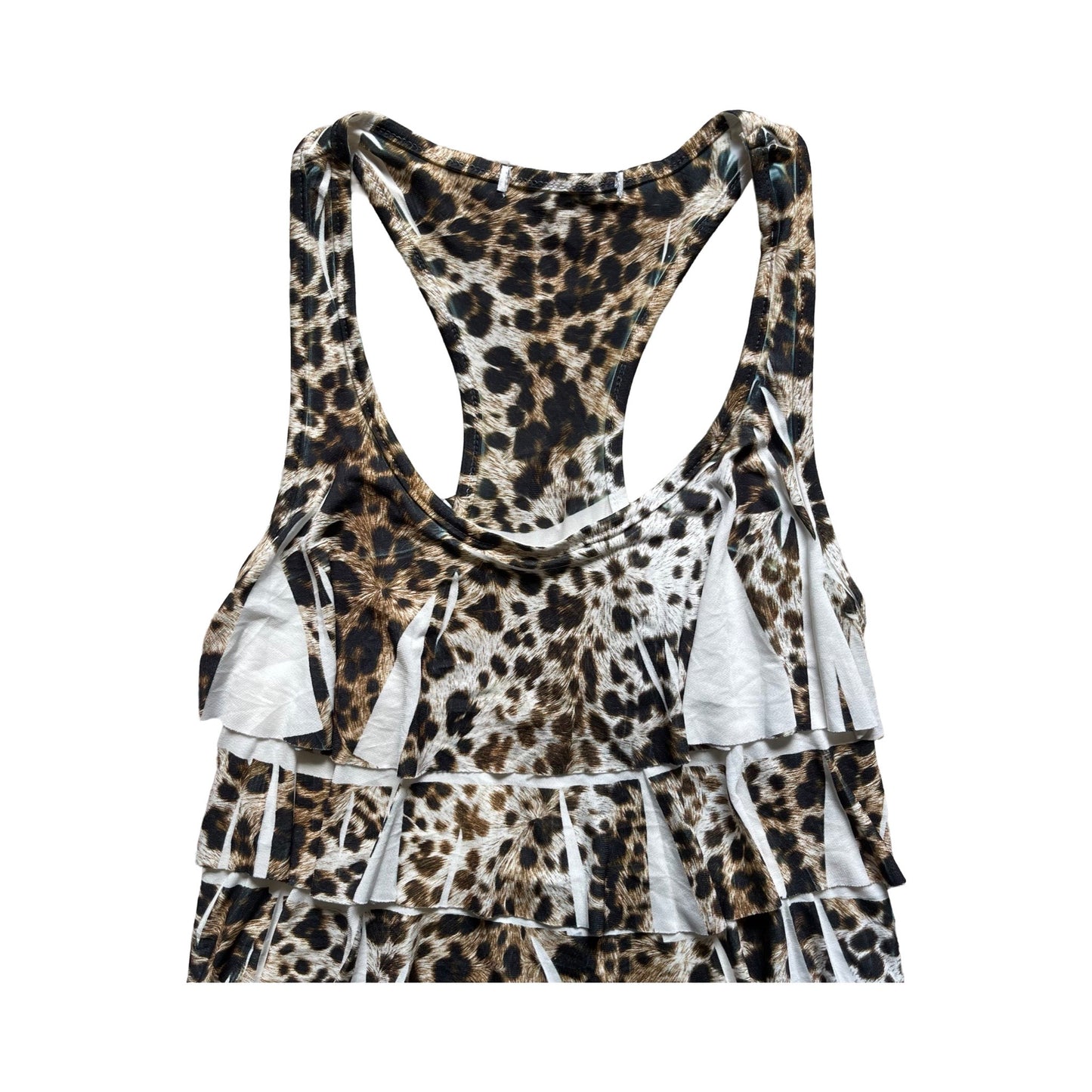 leopard ruffle tank