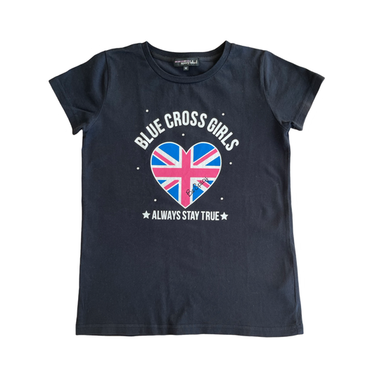 blue cross union jack baby tee