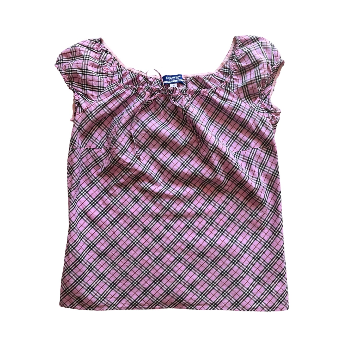 nova check milkmaid blouse