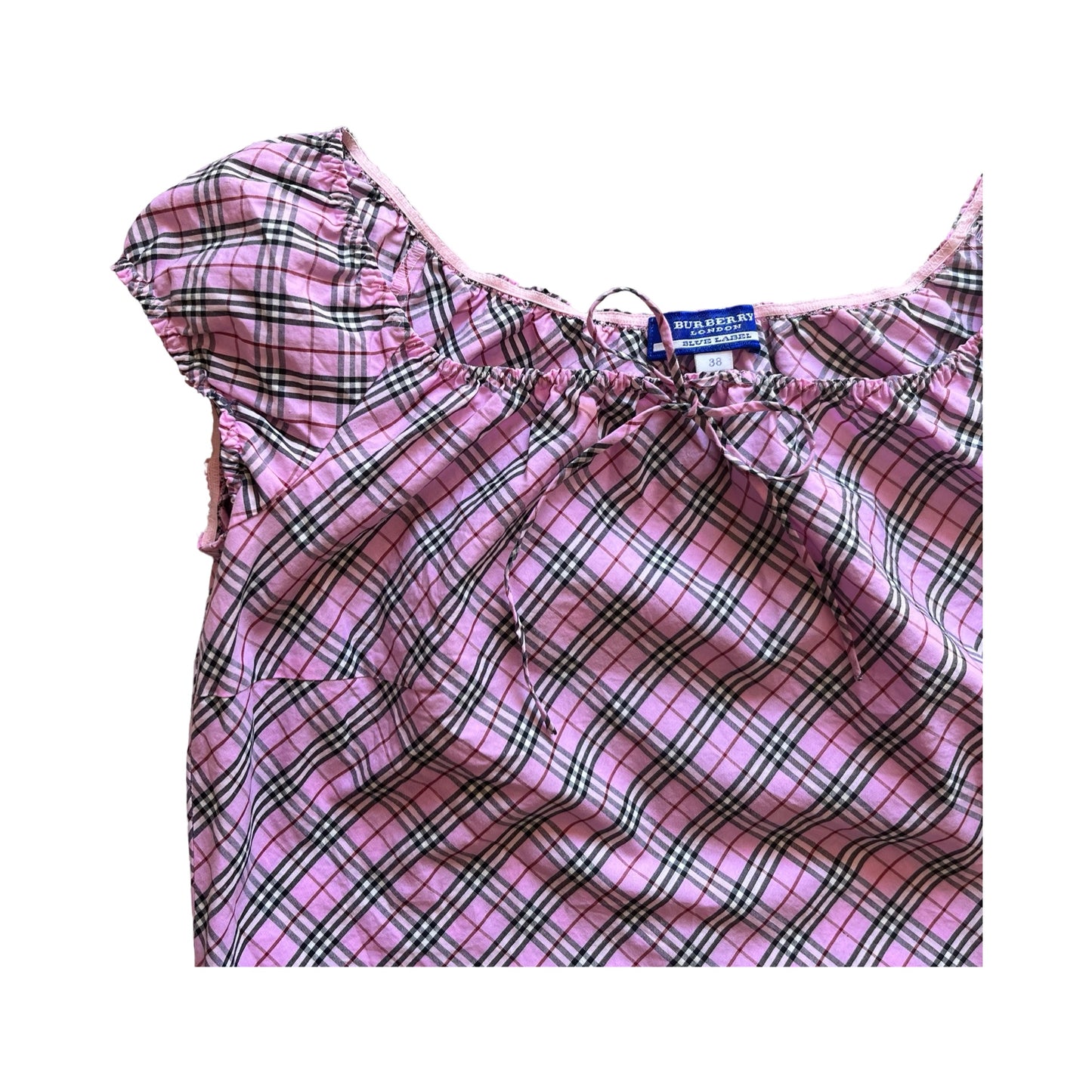 nova check milkmaid blouse