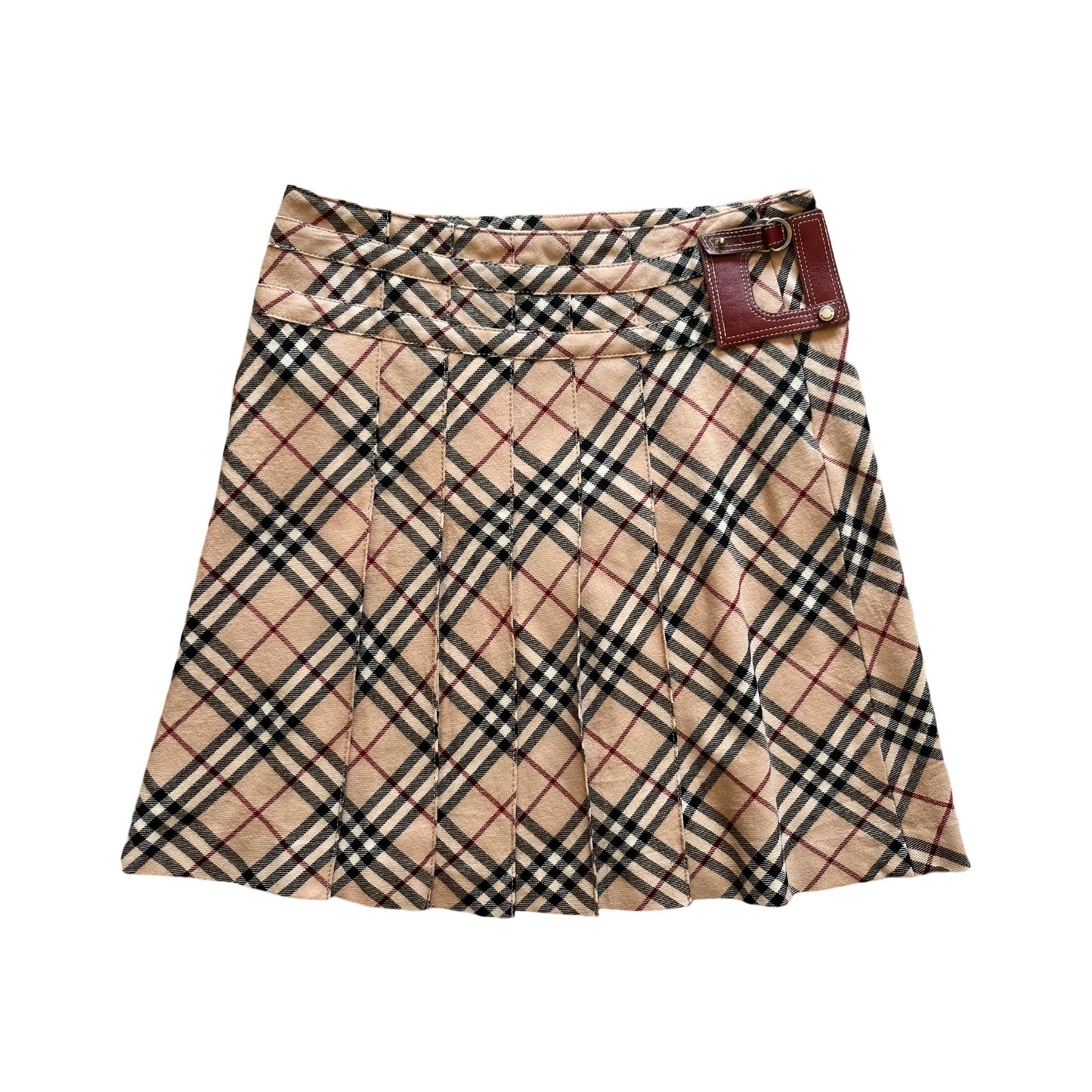 burberry pleated mini skirt