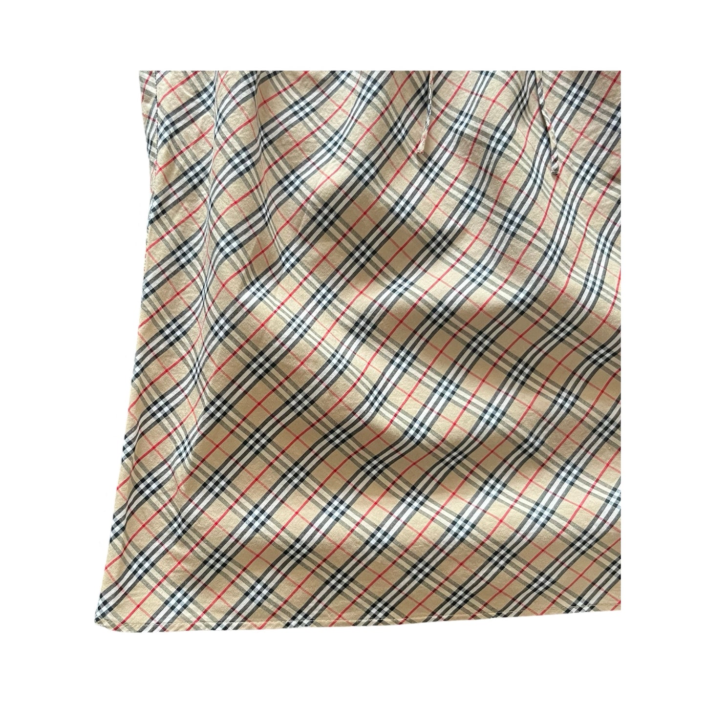 burberry nova check milkmaid blouse