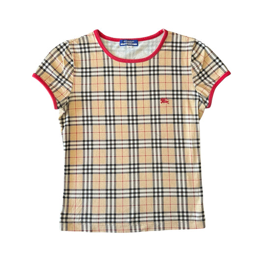 burberry nova check ringer tee