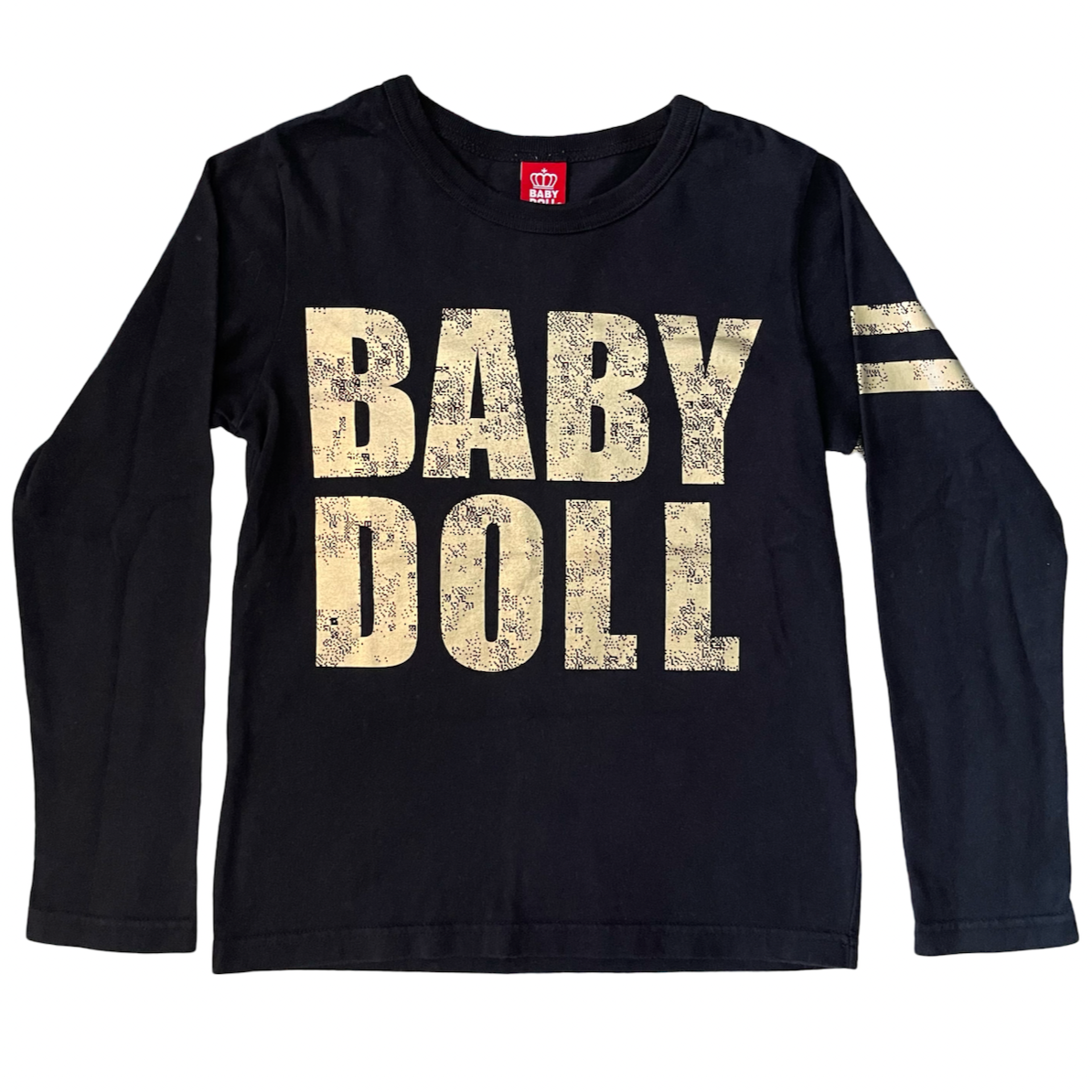 babydoll gold slogan t shirt