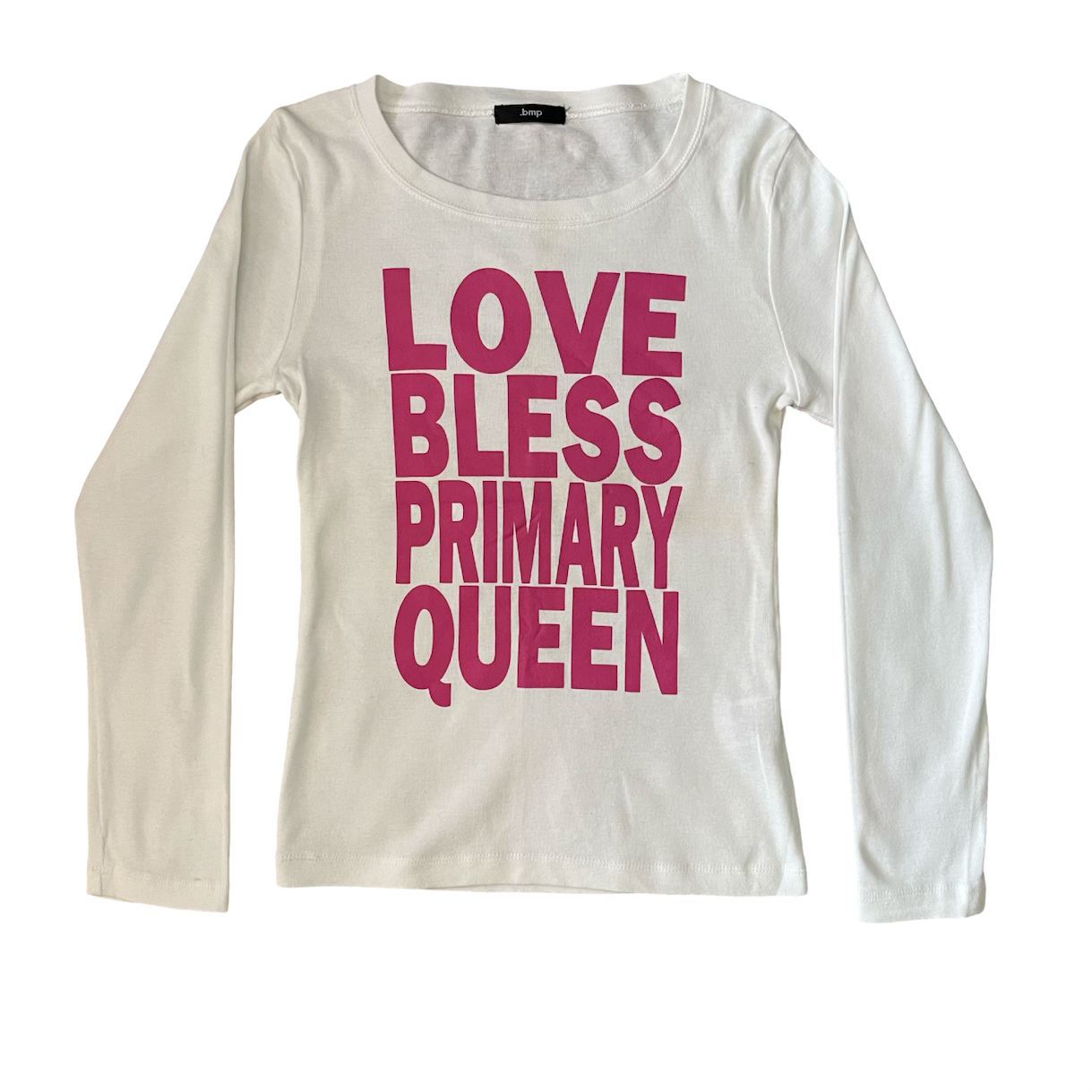 graphic pink slogan longsleeve t shirt