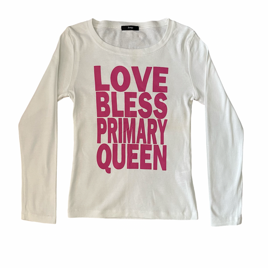 graphic pink slogan longsleeve t shirt