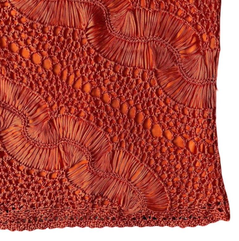 crochet orange vest