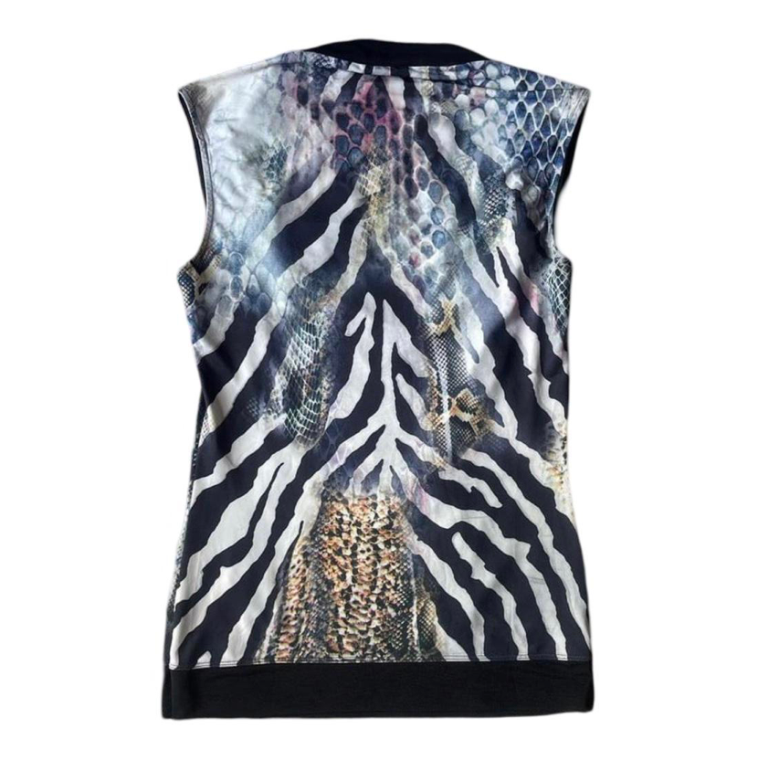 zebra & snake print cowl tank top