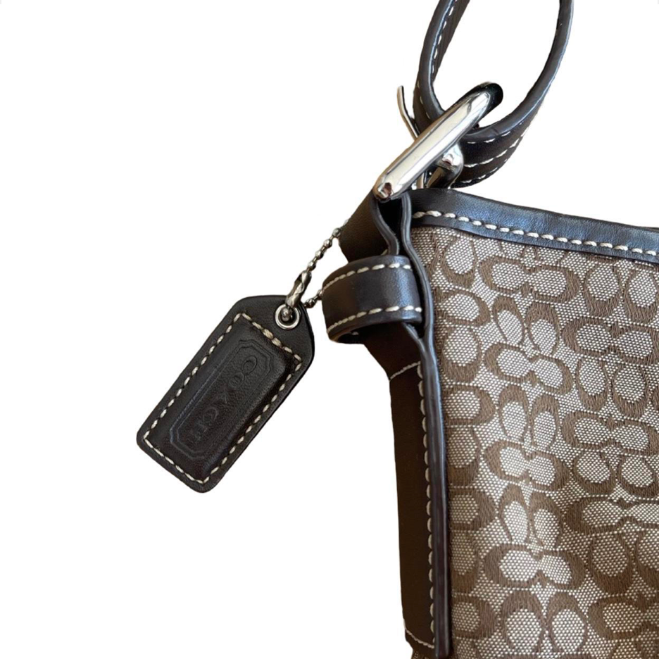 coach monogram shoulder bag