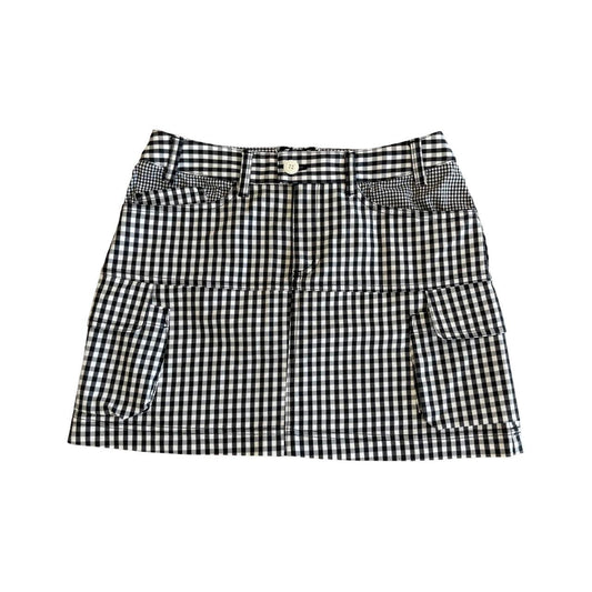 gingham cargo skirt