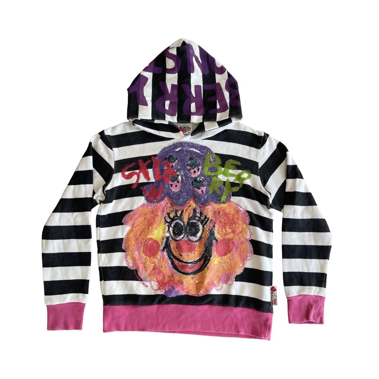 striped doodle hoodie