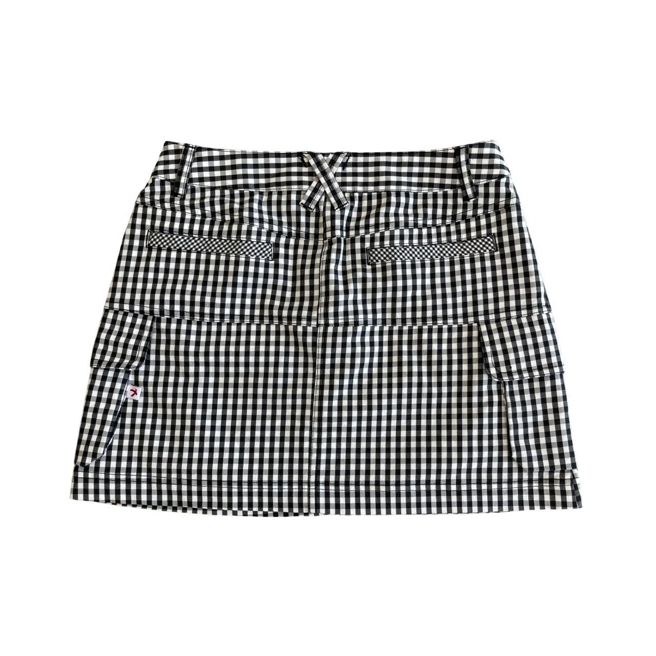 gingham cargo skirt