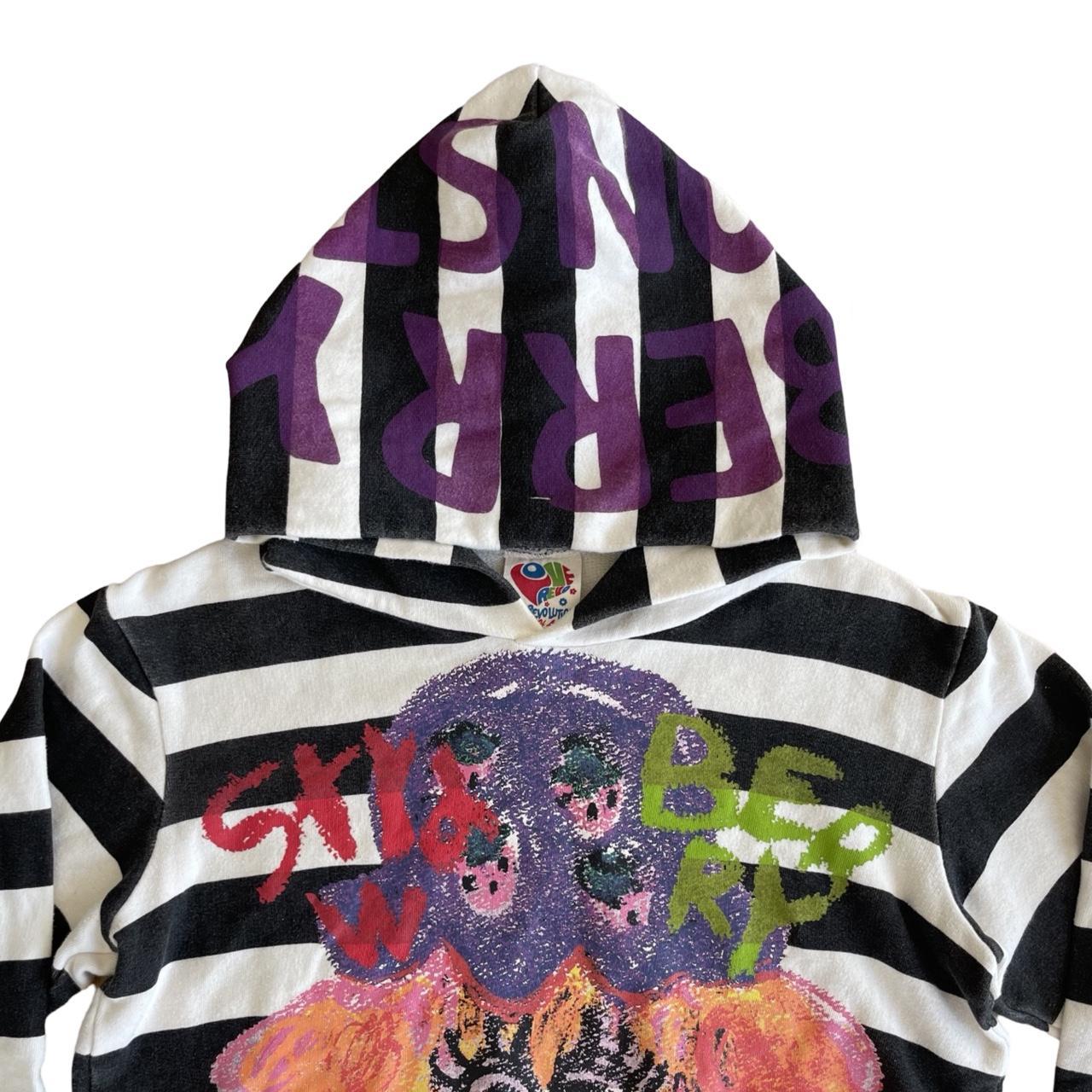 striped doodle hoodie