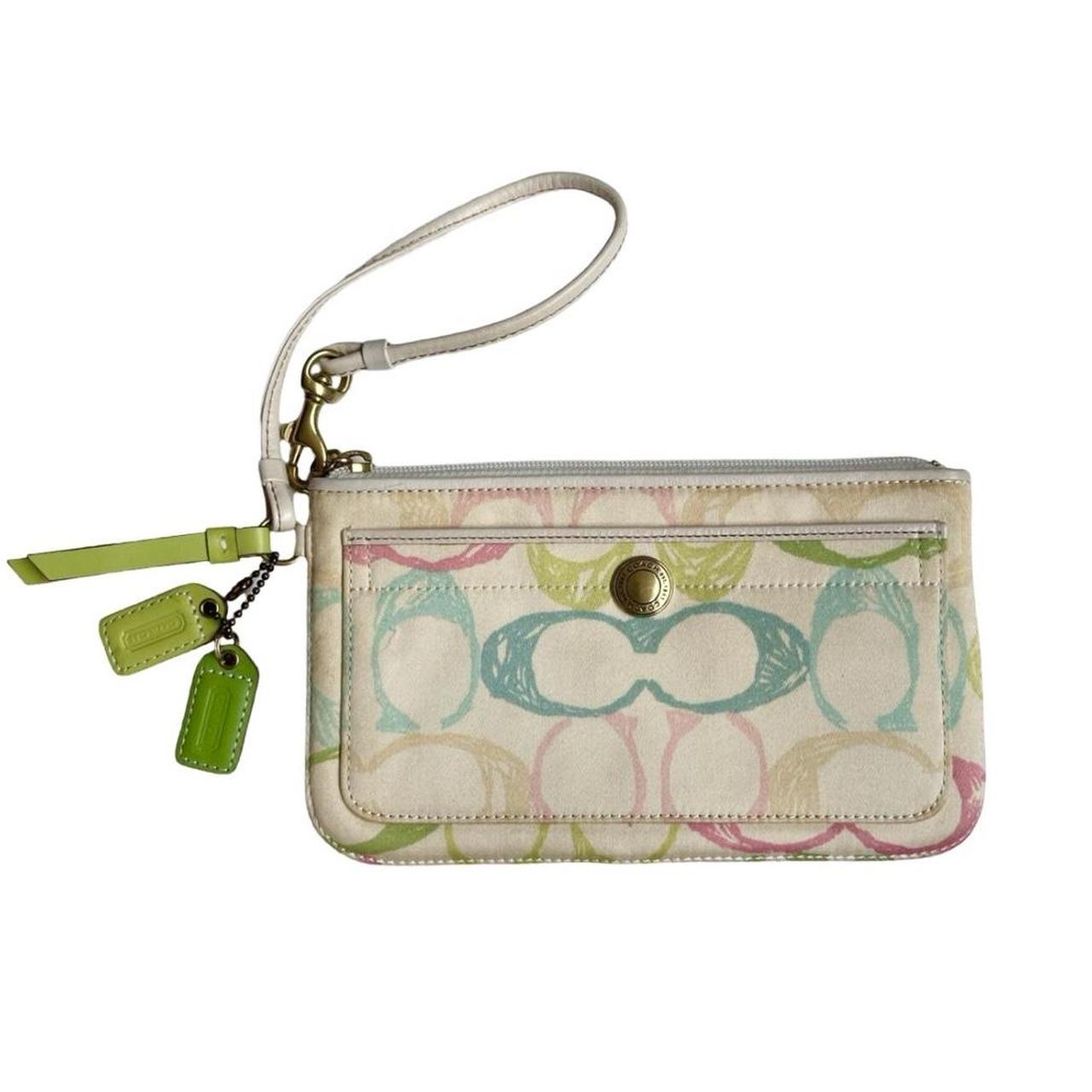 coach monogram doodle wristlet