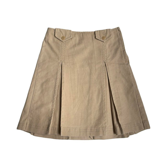 burberry pleated button skirt