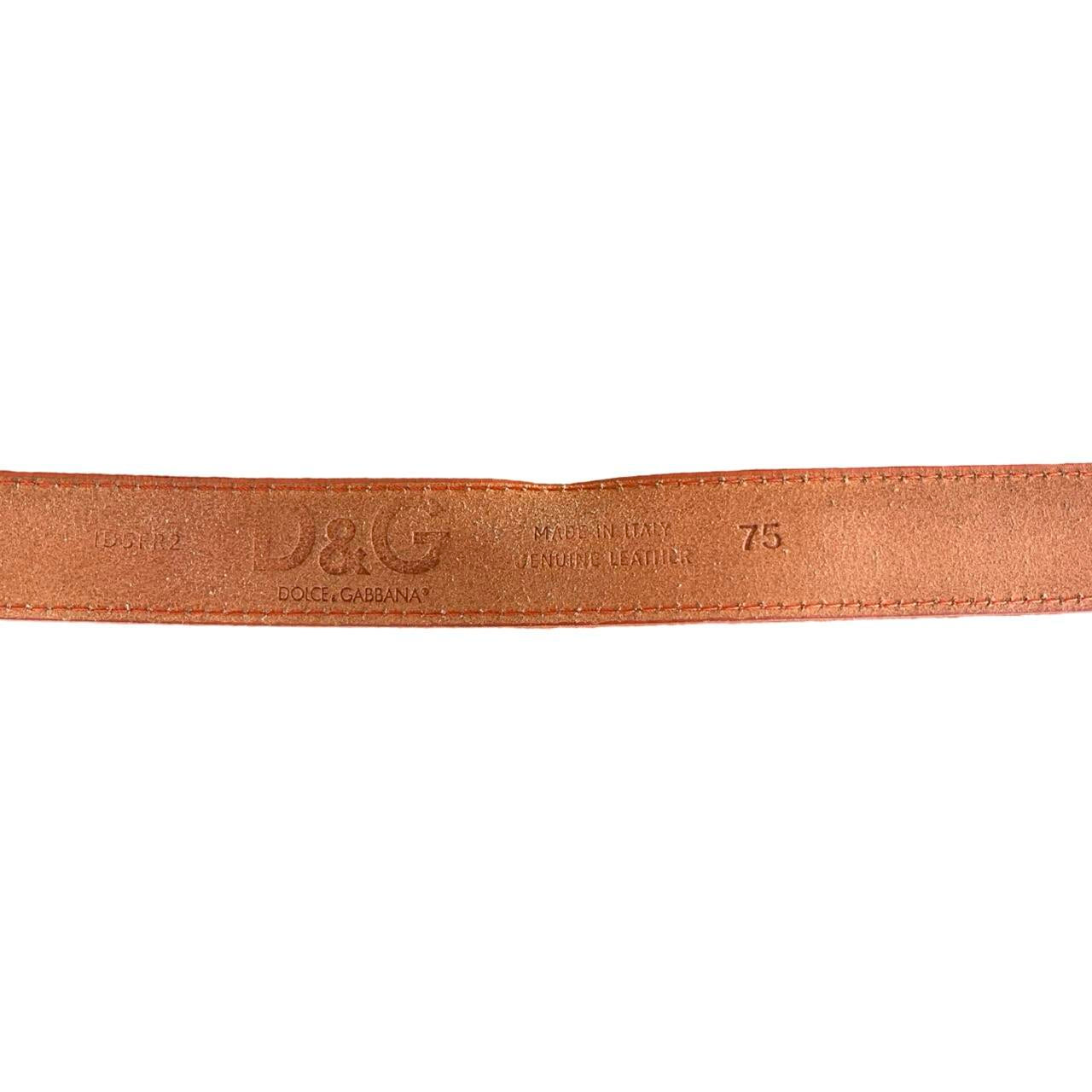 dolce & gabbana orange buckle belt