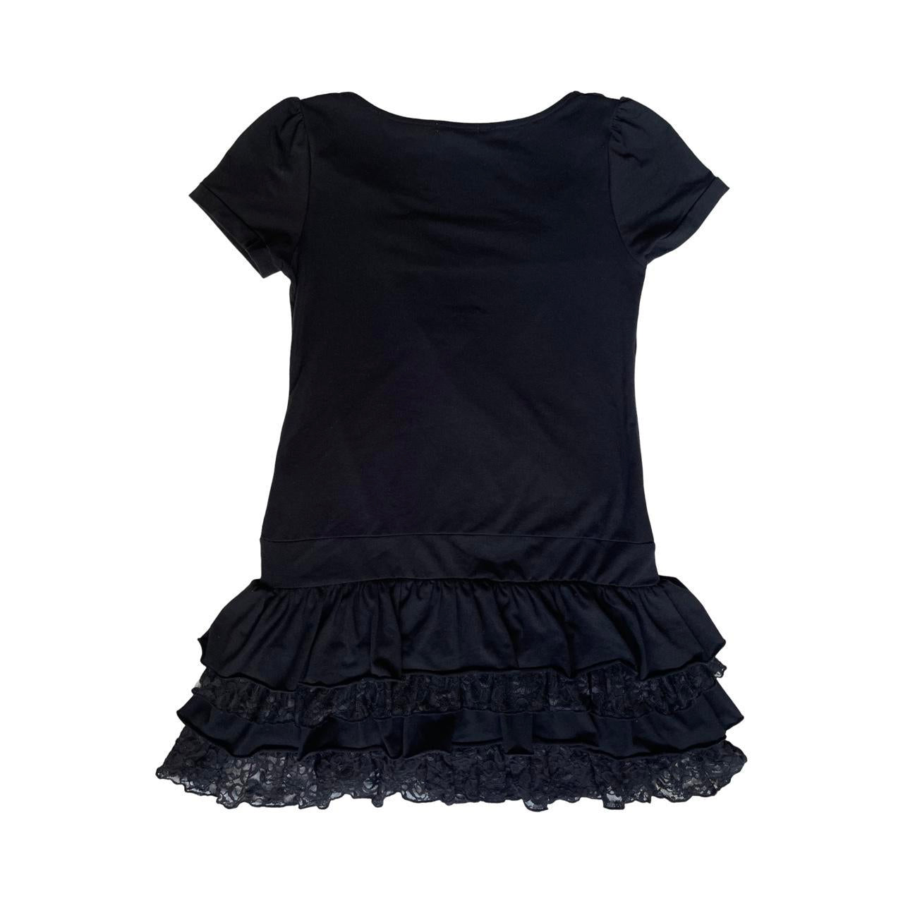 layered ruffle mini dress