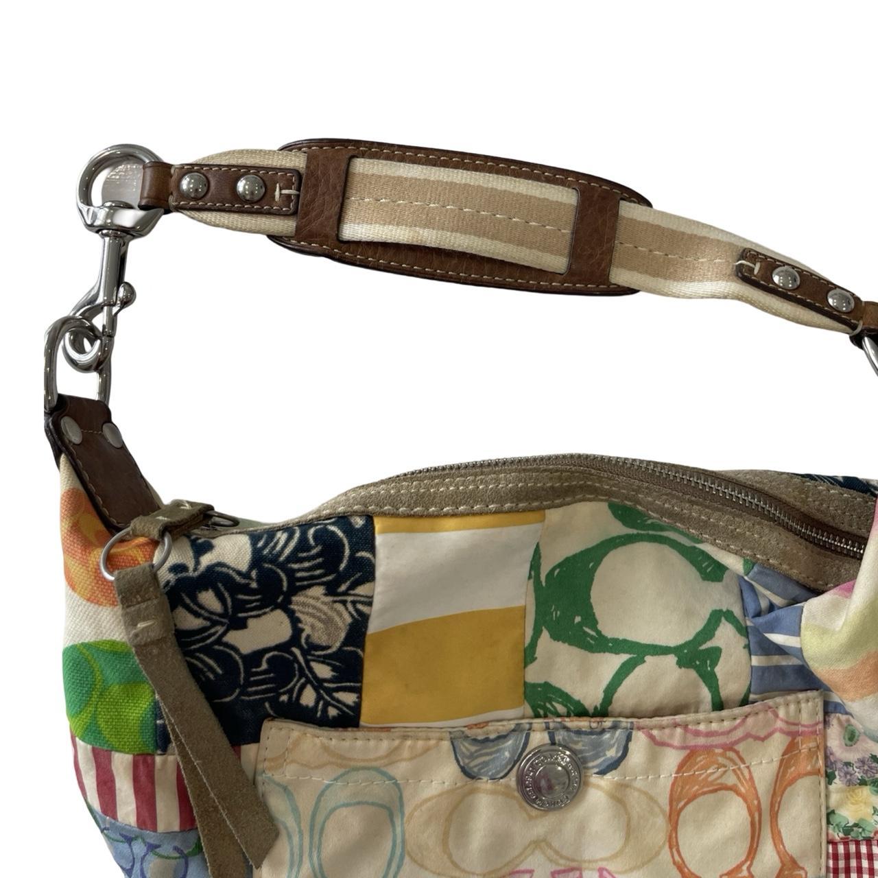 multi coloured coach patchwork bag