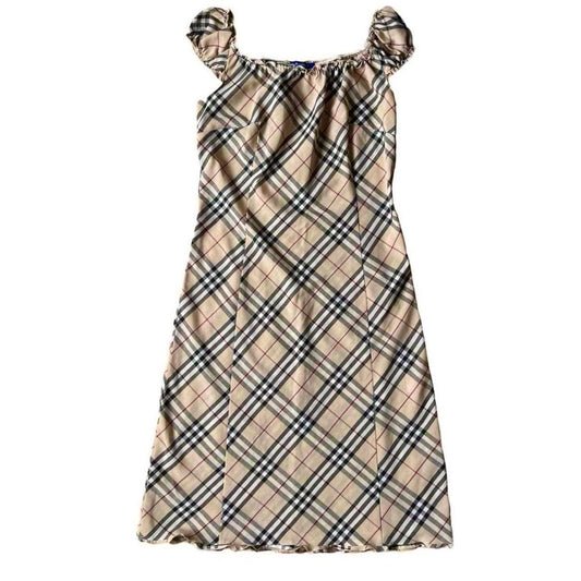 nova check milkmaid dress