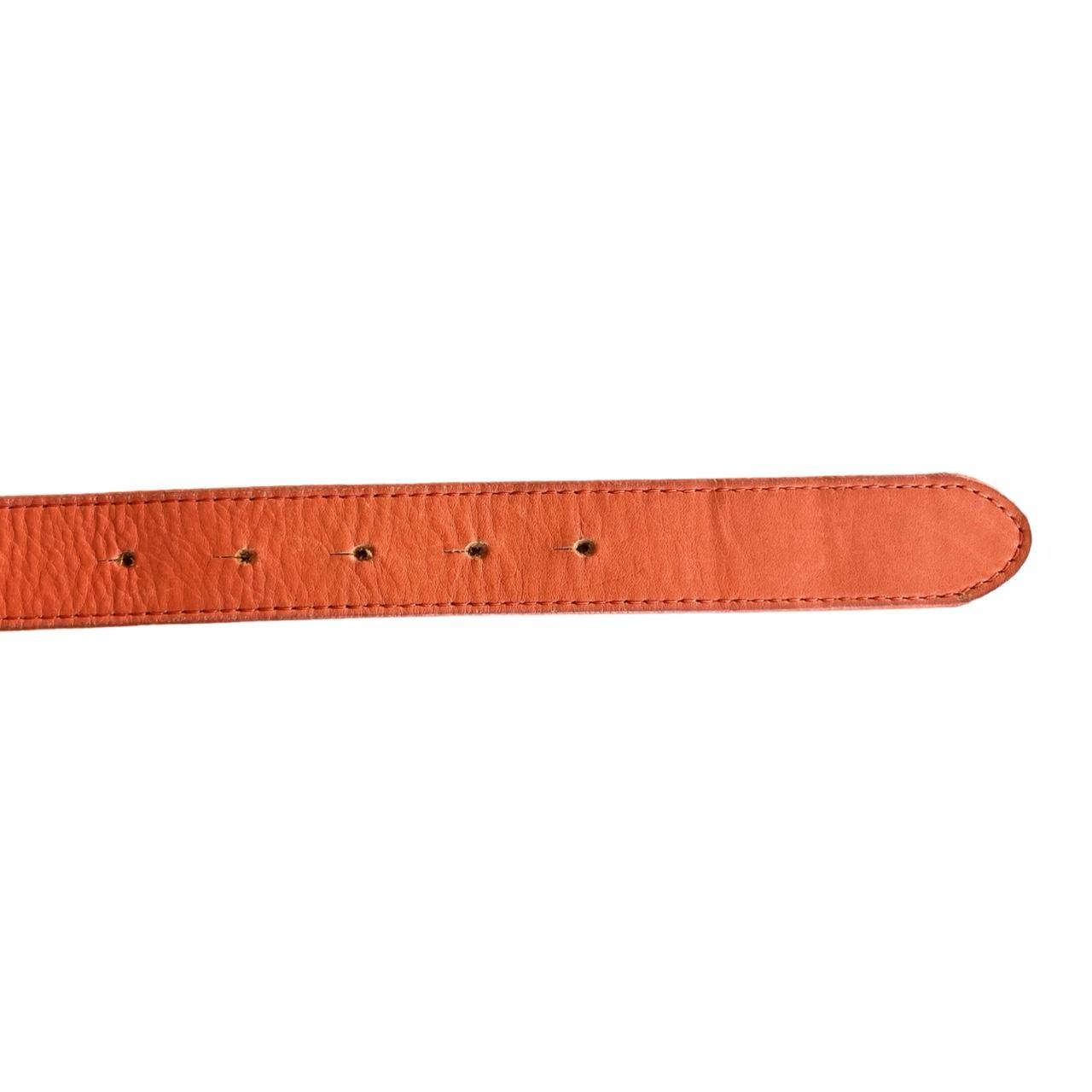 dolce & gabbana orange buckle belt