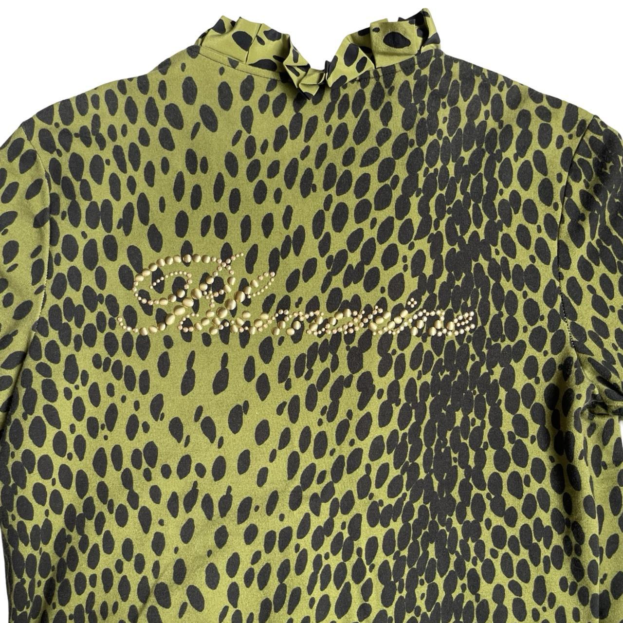 blumarine cheetah zip up