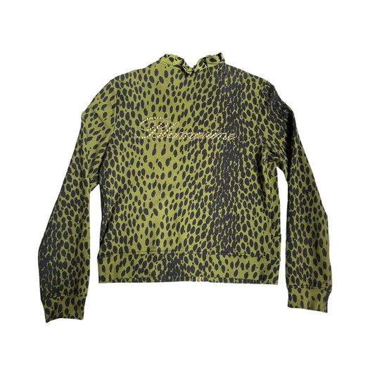 blumarine cheetah zip up