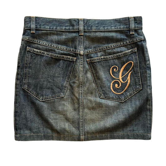 gucci denim mini skirt