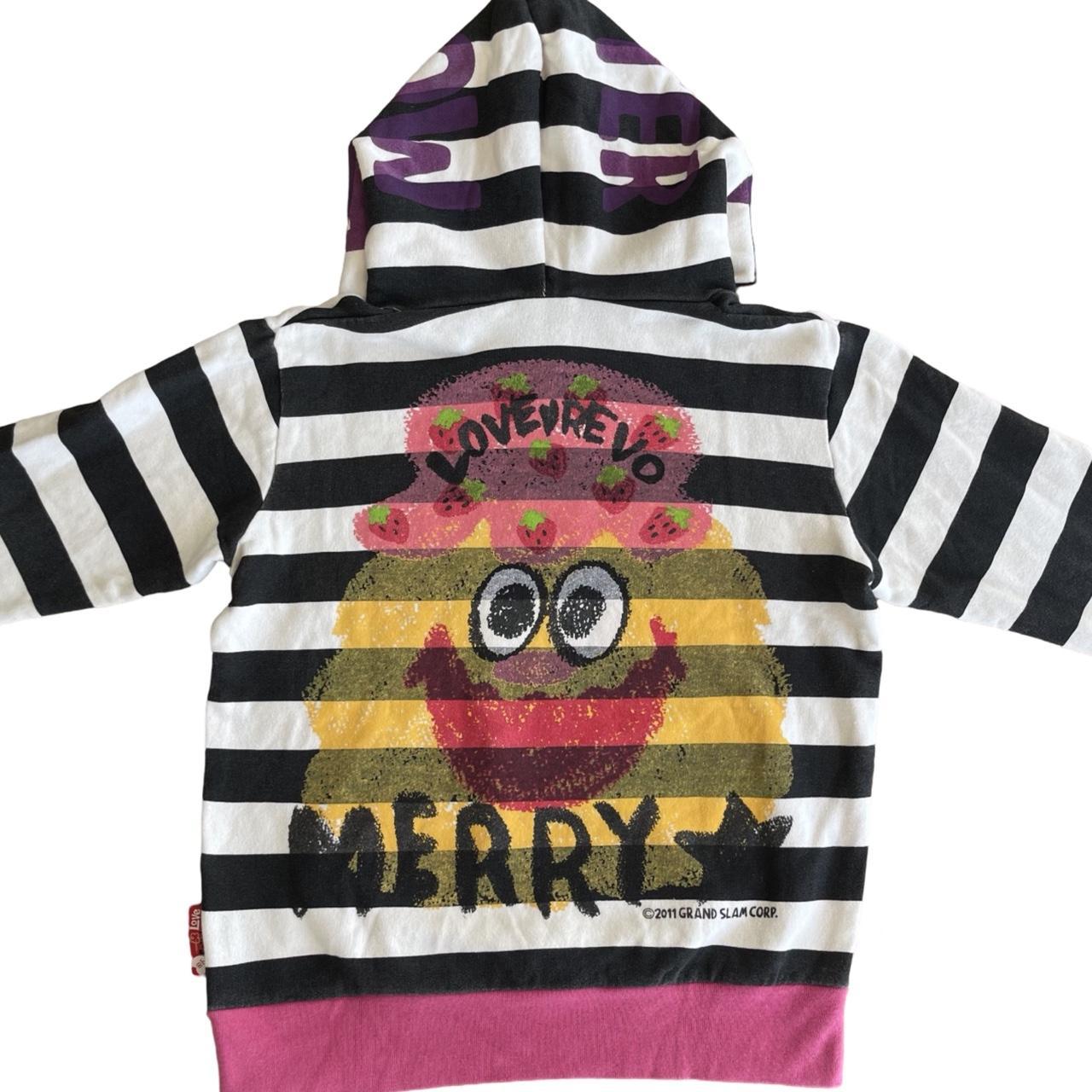 striped doodle hoodie