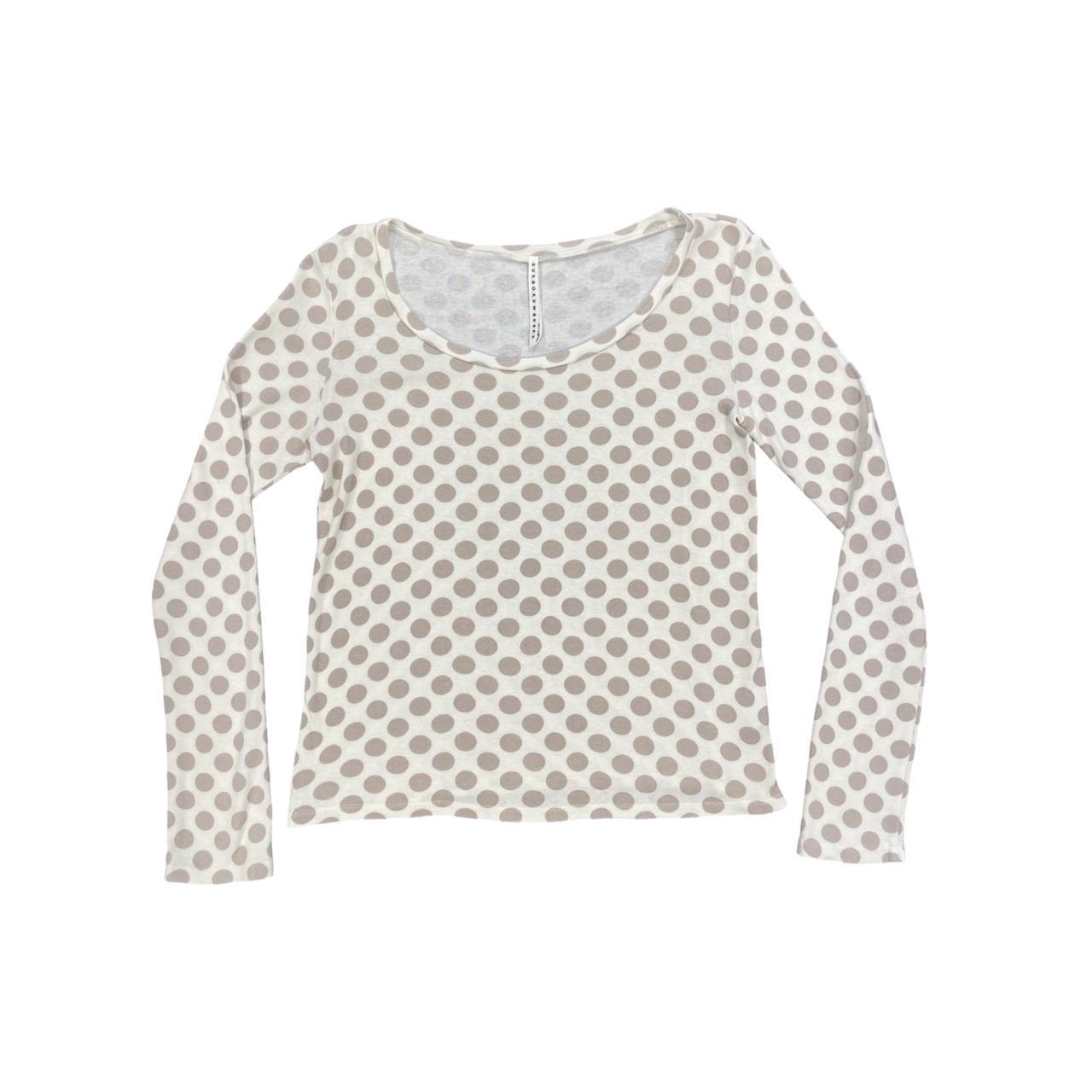 polka dot long sleeve top