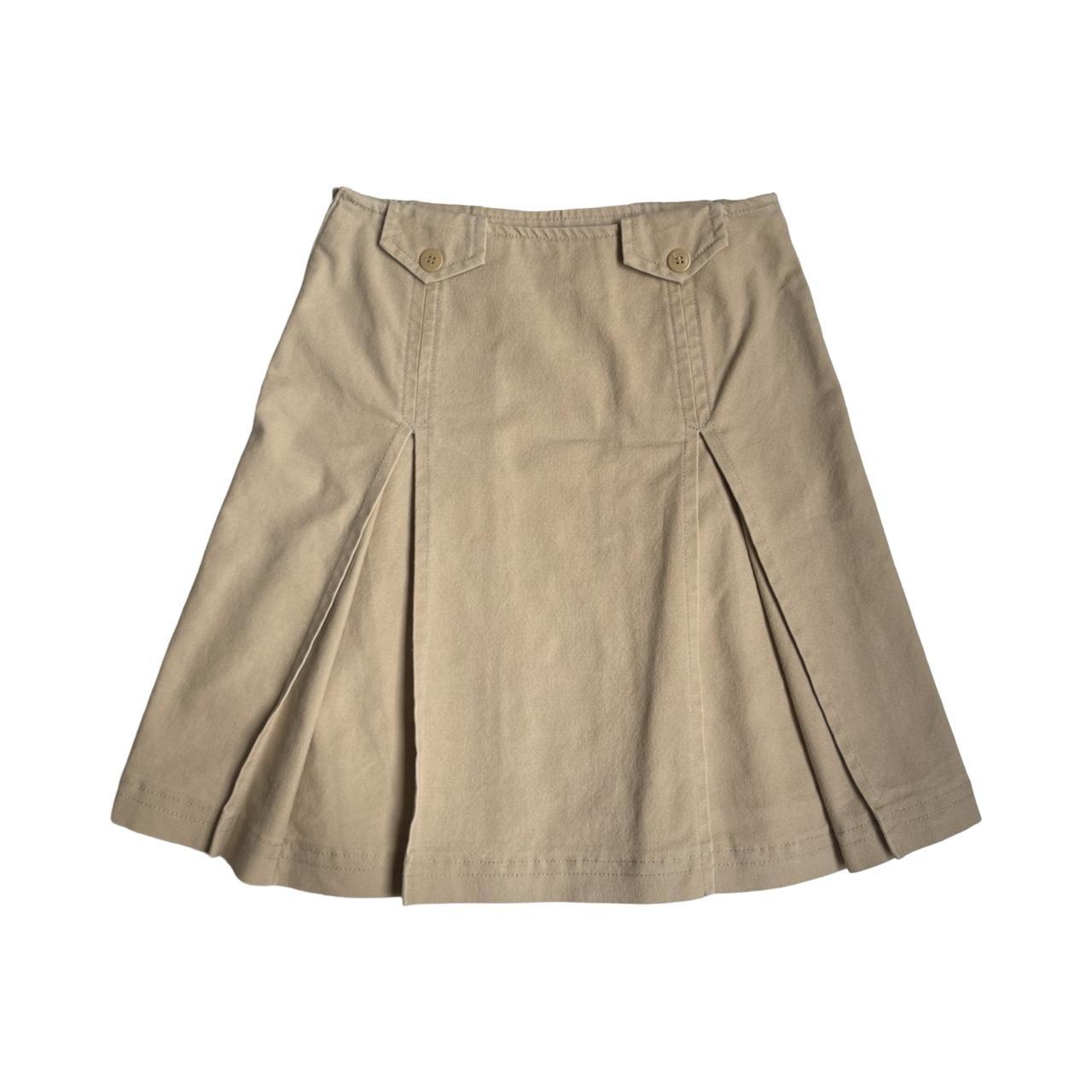 burberry pleated button skirt