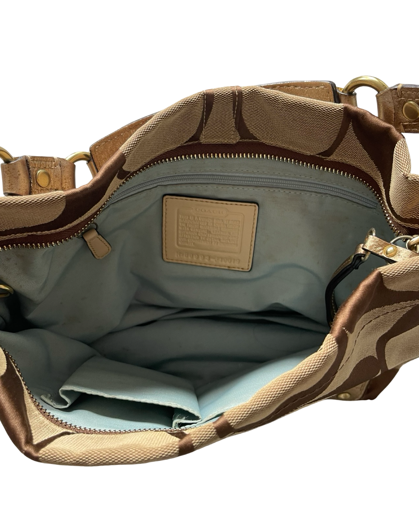 Coach Monogram Gold Shoulder Bag