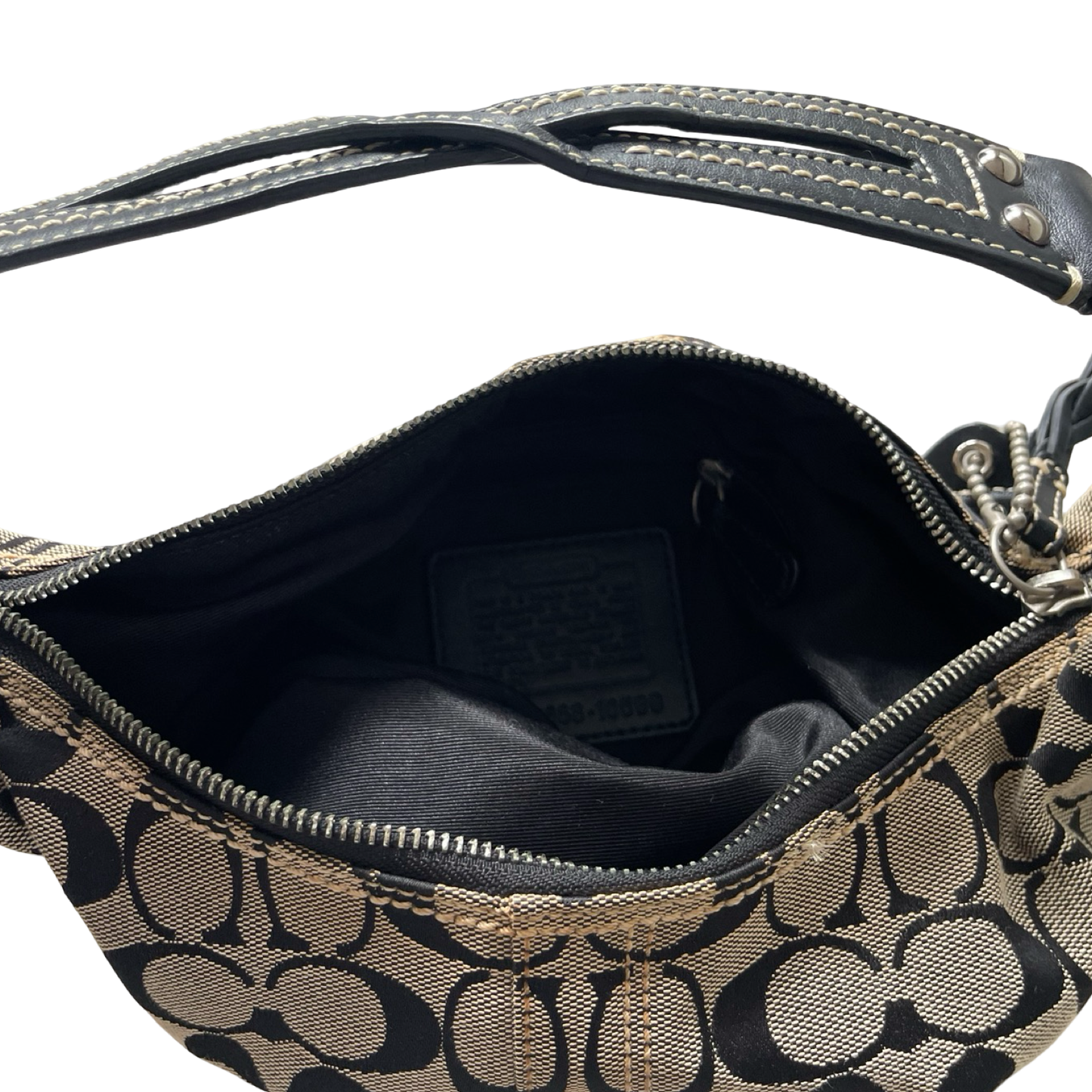 Coach Monogram Braided Strap Shoulder Bag