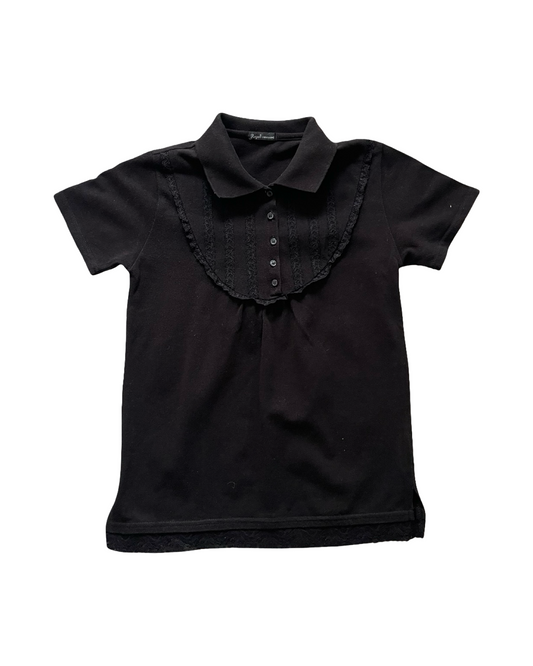 Lace Detail Polo Shirt
