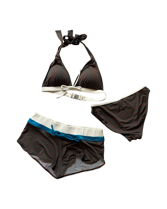 Polka Dot 3 Piece Short Swim Set